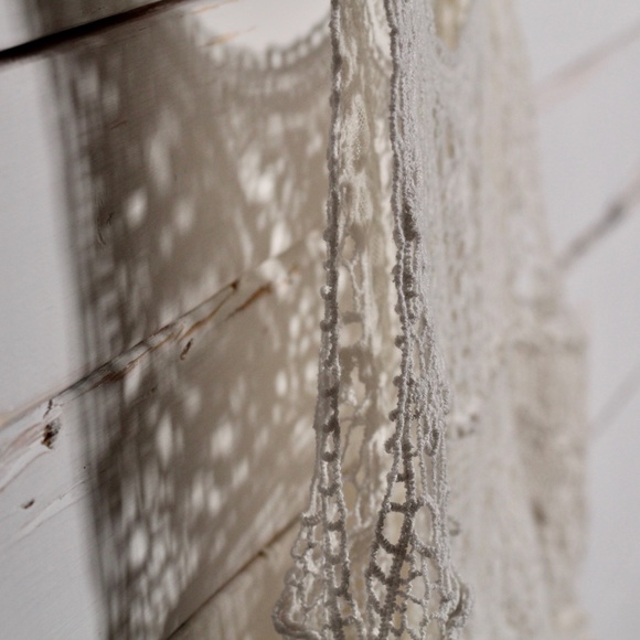 SOLD Hand Crochet Cream Top - Picture 6 of 10